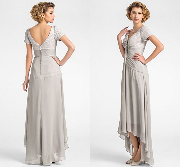 Silver wedding dresses for mother of the bride