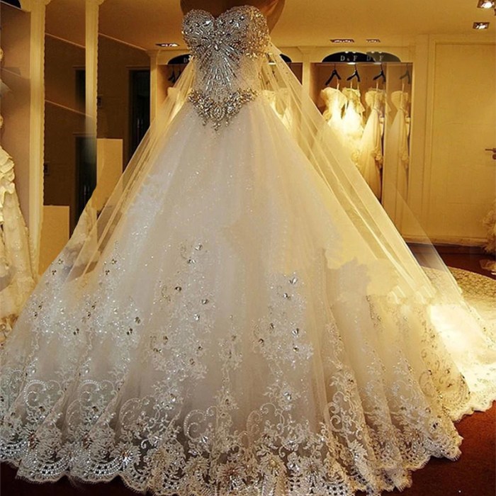 Sparkly wedding dress with sleeves