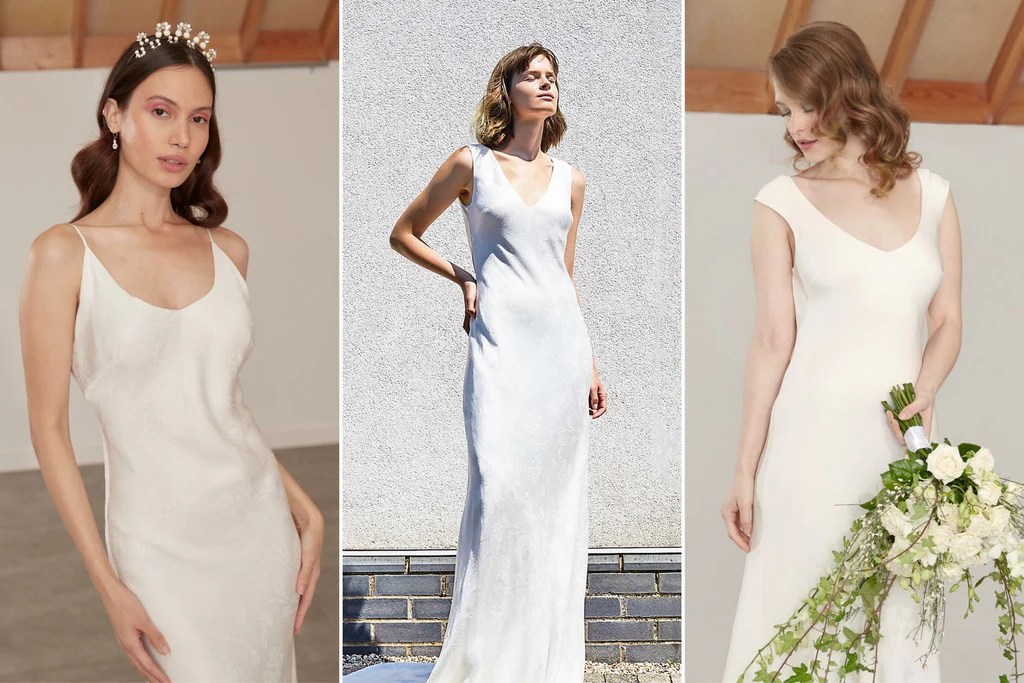 Wedding dresses v neck