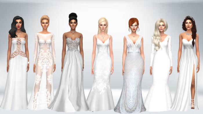 Sims 4 custom content wedding dress